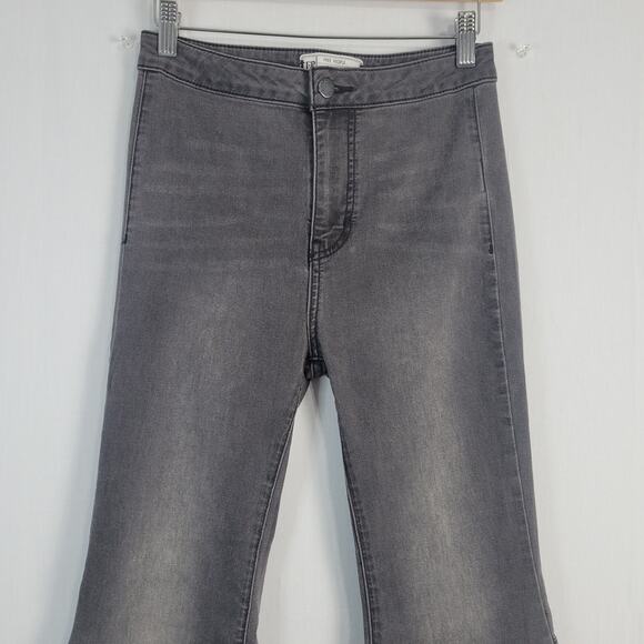 Free People Just Float on Flare Jeans size 26 Washed Black Retro Boho Festival - Picture 3 of 12